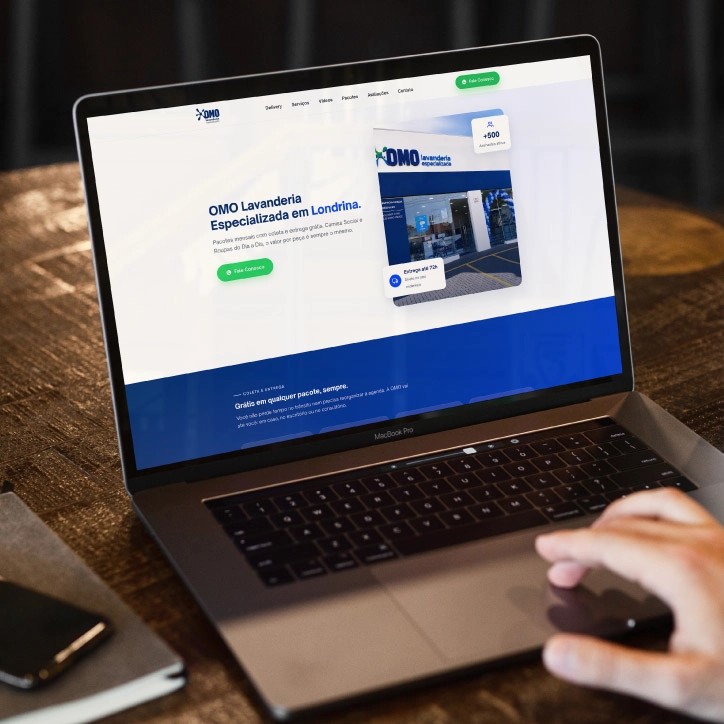 Landing Page - OMO Lavanderia Londrina